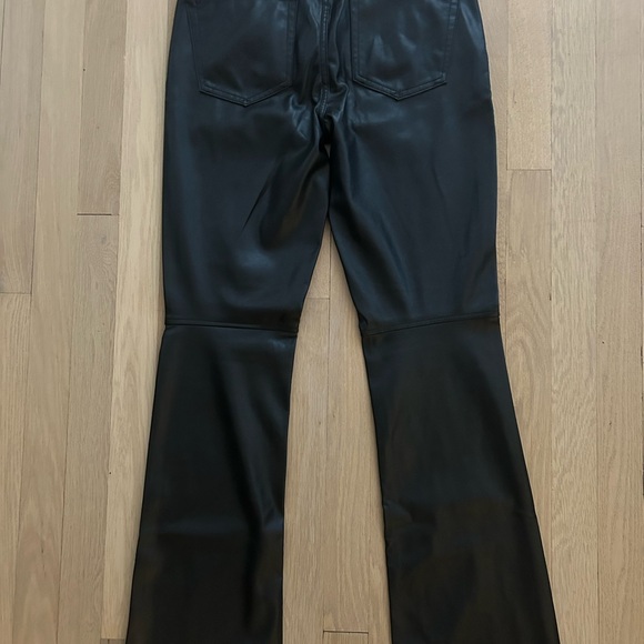 Gap Mid rise vegan leather baby boot pants, size 28 NWOT - Picture 2 of 5